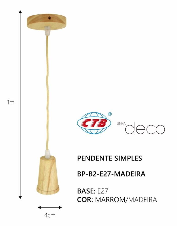 Pendente Madeira