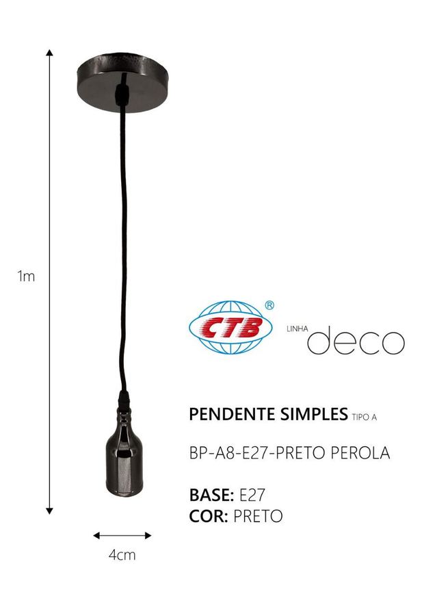 Pendente A8 Preto