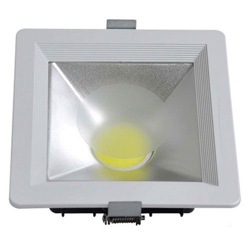 Downlight COB Quadrado 30 W 3000 K