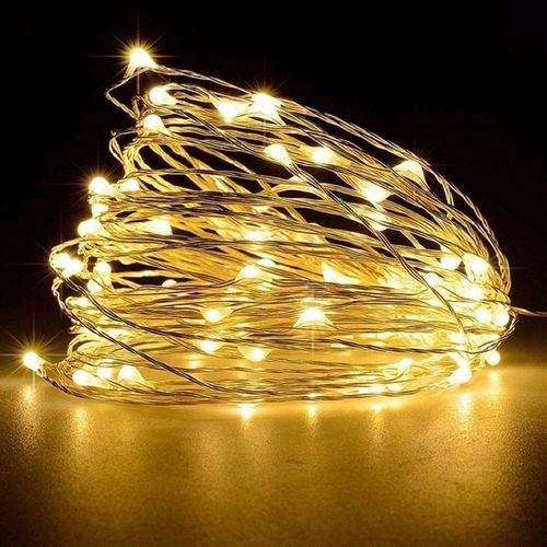 Fio Arame 50 LEDs Quente à Pilha