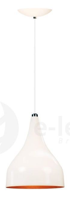 Pendente Metty Branco com Cobre